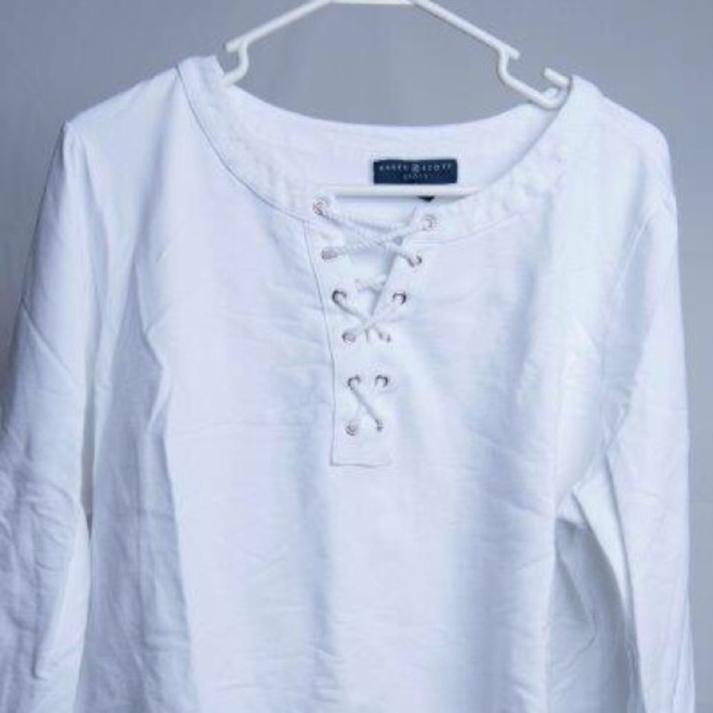 French Terry Laced Front Top